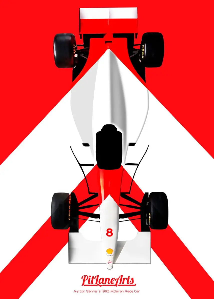 Modern Cartoon Racing Car Poster